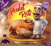 Autocollant POULET ROTI COEUR chef 1