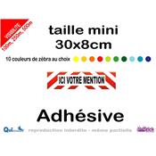 bandeau personnalisé réfléchissant taille mini 30x8cm adhésif