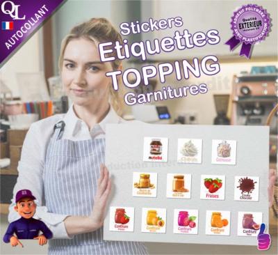 Etiquettes adhésives TOPPING GARNITURES