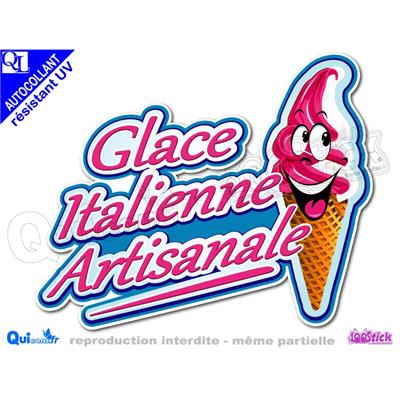 GLACE ITALIENNE ARTISANALE COMIQUE TITRE autocollant