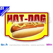 Autocollant HOT-DOG cadre 5 couleurs au choix