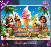 Autocollant ALOHA glace à l'italienne AFFICHE