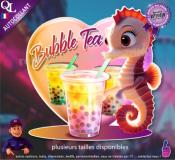 Autocollant BUBBLE TEA COEUR hippocampe 1