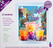 PLV BUBBLE TEA PROVENCE | choix : affiche autocollante - diffusant pour enseigne lumineuse - banderole - toile imprimée