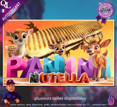 Autocollant PANINI NUTELLA titre 3D daim affiche adhésive