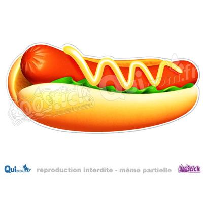 Autocollant HOT-DOG mayo Dessin