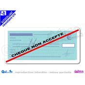 Autocollants CHEQUE Non Accept