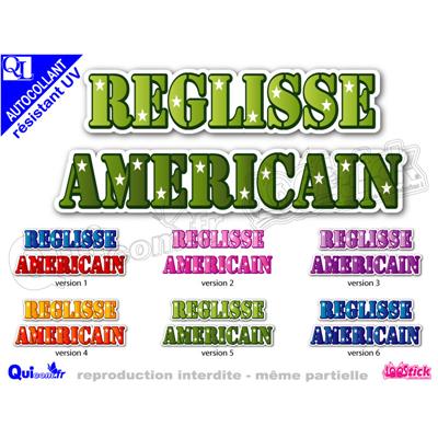 sticker REGLISSE AMERICAIN titre autocollant ref:4