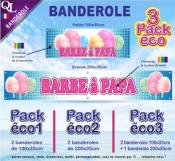 Banderole BARBE à PAPA Pack éco au choix
