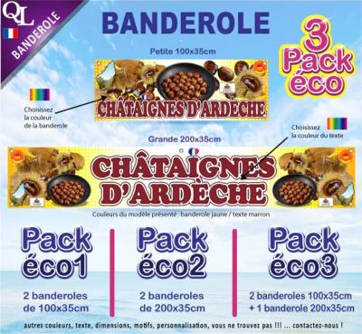 Banderole CHÂTAIGNES D'ARDECHE Pack éco au choix