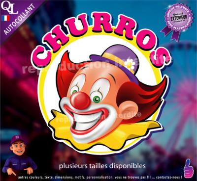 Autocollant Clown Churros