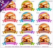 Autocollant CHURROS ruban stick forain