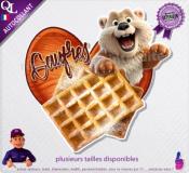 Autocollant GAUFRES COEUR BOIS ours 1