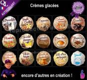 Etiquettes autocollantes GLACES GLACIER prestige