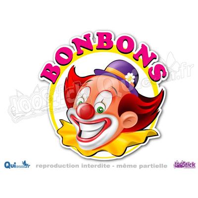 Autocollant Clown Bonbons