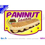 Autocollant PANINI NUTELLA BANANE cadre - couleurs au choix