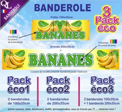 Banderole BANANES Pack éco au choix
