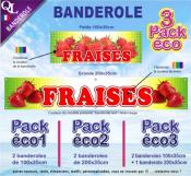 Banderole FRAISES Pack éco au choix