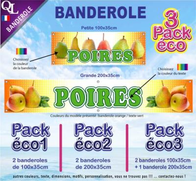 Banderole POIRES Pack éco au choix