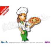 Autocollant Pizzaolo Femme (ref2)