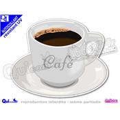 sticker Autocollant CAFE TASSE DESSIN adhsif rsistant UV