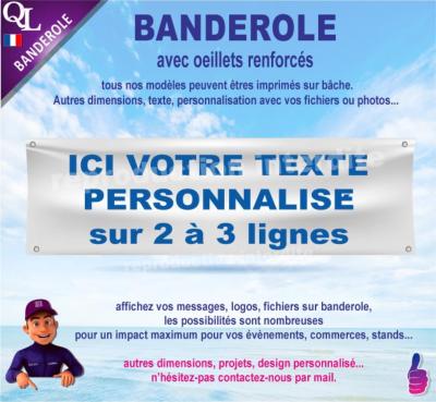 Banderole TEXTE Personnalisé plv stand (2-3 lignes)