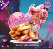 Autocollant CHURROS COEUR fillette 1