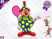 Autocollant Clown Ballon