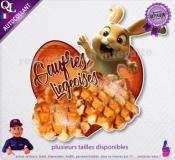 Autocollant GAUFRES LIEGEOISES COEUR BOIS lapin 1