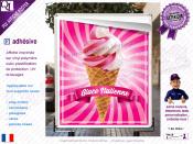 PLV GLACE ITALIENNE | choix : affiche autocollante - diffusant pour enseigne lumineuse - banderole - toile imprimée