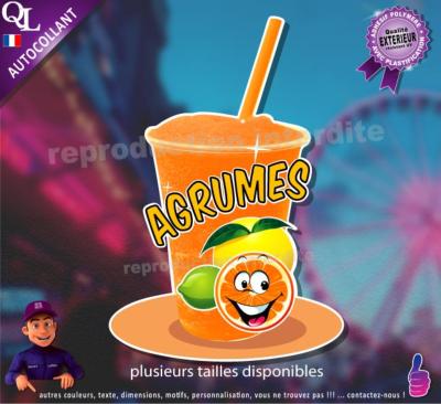 autocollant GRANITE parfum AGRUMES sticker