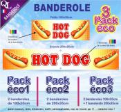 Banderole HOT DOG Pack éco au choix