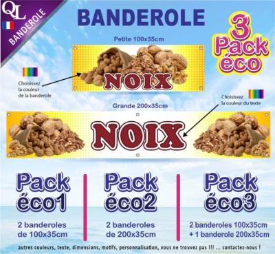 Banderole NOIX Pack éco au choix