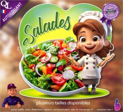 Autocollant SALADES COEUR chef 1