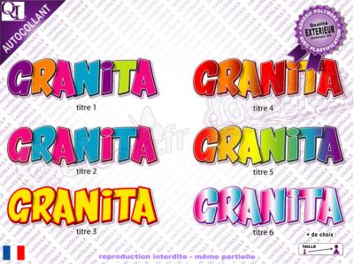 Autocollant Titre GRANITA Cartoon