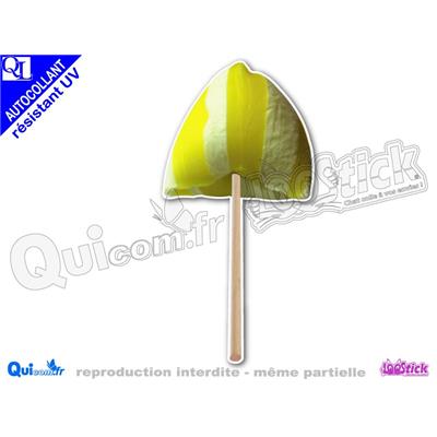 sticker SUCETTE CHIQUE CITRON autocollant