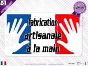 Autocollant FABRICATION ARTISANALE A LA MAIN