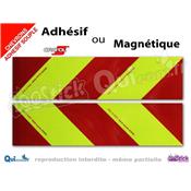 Chevrons réfléchissants Pompiers Rouge Jaune Fluo SOUPLE