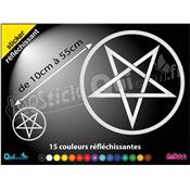 Sticker CROIX SATANIQUE réfléchissant