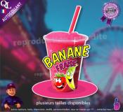 autocollant GRANITE parfum BANANE FRAISE sticker