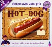 Autocollant HOT DOG affiche western