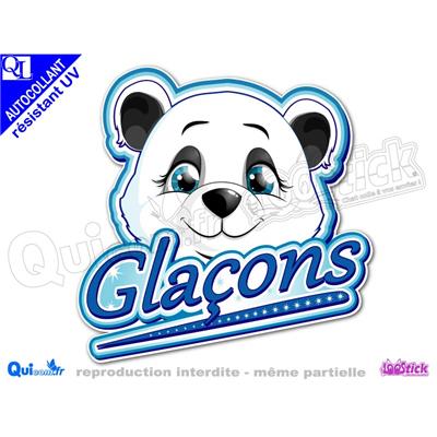 Autocollant GLACONS OURS BLANC