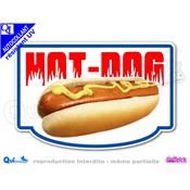 Autocollant HOT-DOG cadre 5 couleurs au choix