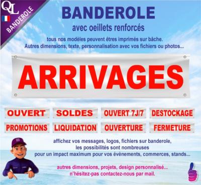 Banderole message commerce entreprise