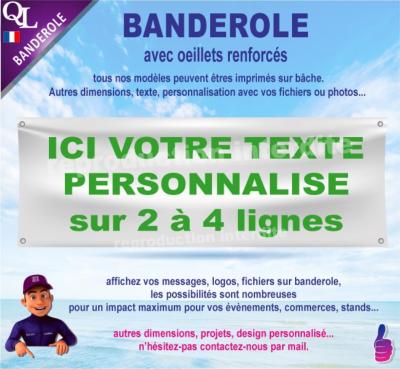 Banderole TEXTE Personnalisé plv stand (2-4 lignes)