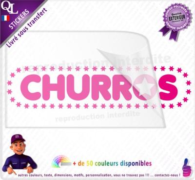 Sticker Churros Titre Etoiles