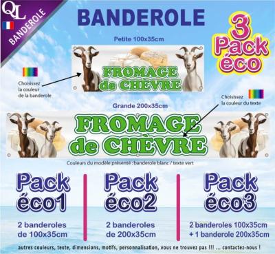 Banderole FROMAGES de CHEVRE Pack éco au choix