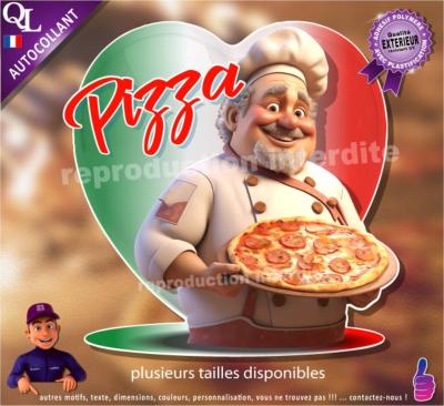 Autocollant PIZZA COEUR pizzaiolo 1