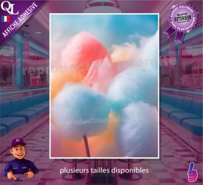 PHOTO POSTER autocollant BARBE A PAPA ref 1