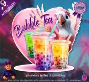 Autocollant BUBBLE TEA COEUR cacatoes 1